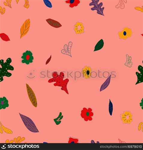 Abstract seamless pattern for fabric, interior design, gift wrapping, business card.. Creative floral background. Hand Drawn textures. Trendy Graphic Design for banner, poster, card, cover, invitation, placard, brochure or header.
