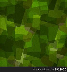 Abstract seamless pattern in vintage style with green figures