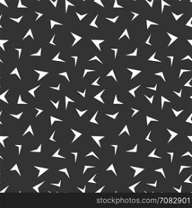 Abstract seamless pattern of arrows. Endless background of spikes. Vector backdrop