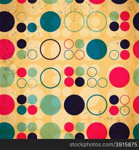 Abstract seamless pattern of circles and rings