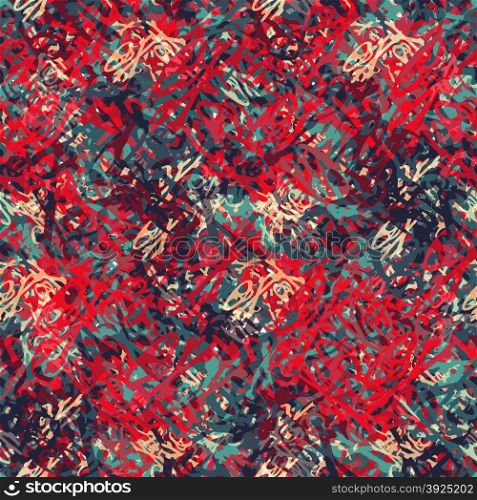 Abstract seamless pattern of colored spots similar to the skull and bones