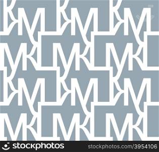Abstract seamless pattern of letters. repeating background. retro fabric Ornament&#xA;