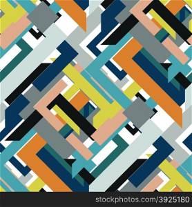 Abstract seamless pattern of triangles and lines