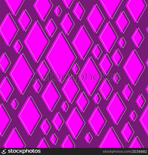 Abstract seamless pattern. Pink rhombs geometric design. Vector illustration