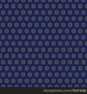Abstract seamless pattern. Seamless circle vector background. Blue and gold texture. Graphic pattern with circles and lines. Repeating abstract decorative background