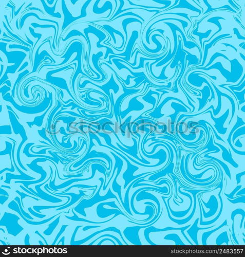 Abstract seamless pattern vector illustration. Blue waves surface.