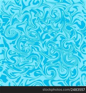 Abstract seamless pattern vector illustration. Blue waves surface.