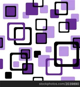 Abstract seamless pattern. Violet rectangles geometric design. Vector illustration