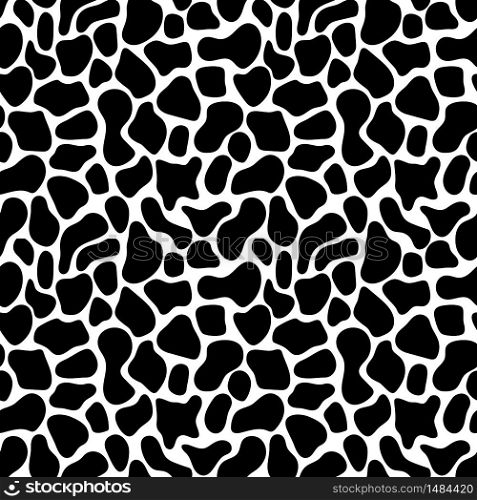 Abstract seamless pattern with black spots on white. Abstract seamless pattern with black spots