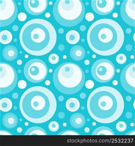 Abstract seamless pattern with blue circles. Geometric vector illustration.