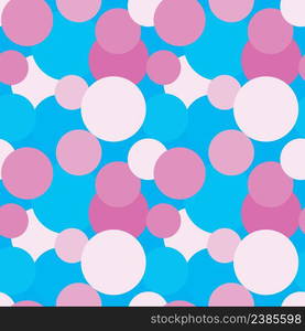 Abstract seamless pattern with colorful circles. Geometric vector illustration.