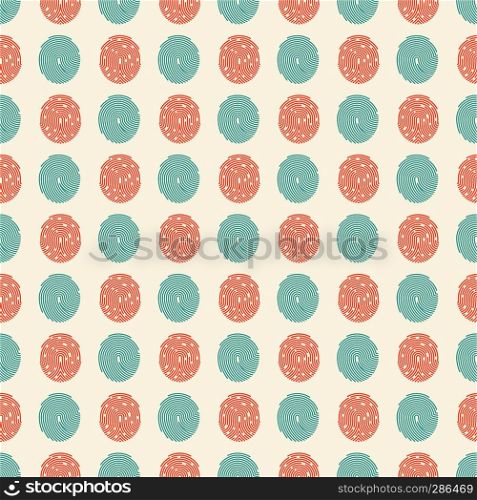 Abstract seamless pattern with fingerprints. Background design with fingerprint, vector illustration. Abstract seamless pattern with fingerprints