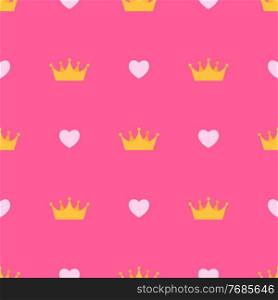 Abstract Seamless pattern with king, princess crowns. Vector Illustration. Abstract Seamless pattern with king, princess crowns. Vector Illustration EPS10