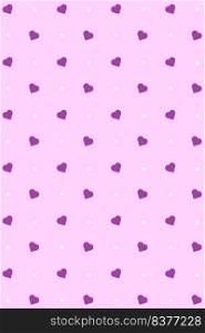 Abstract seamless pattern with pink hearts. Pink hearts seamless pattern. Universal print. Vector illustration