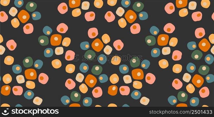 Abstract seamless pattern with simple flowers. Modern design for paper, cover, fabric, interior decor and other use.. Abstract seamless pattern with simple flowers. Modern design for paper, cover, fabric, interior decor and other