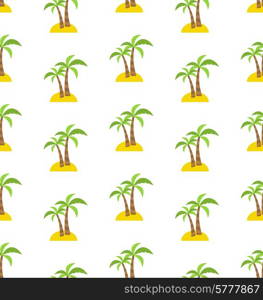 Abstract Seamless Pattern with Tropical Palm Trees. Summer Background. Endless Print Texture. Fabric Design. Wallpaper. Abstract Seamless Pattern with Tropical Palm Trees. Summer Background. Endless Print Texture. Fabric Design. Wallpaper - Vector