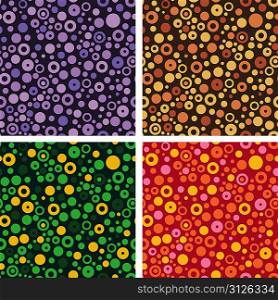 abstract seamless patterns made from circles