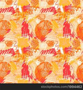 Abstract seamless patterns with hand drawn textures in memphis style.. Abstract seamless patterns with hand drawn textures in memphis style, trend print in bright summer colors . Retro fashion background.