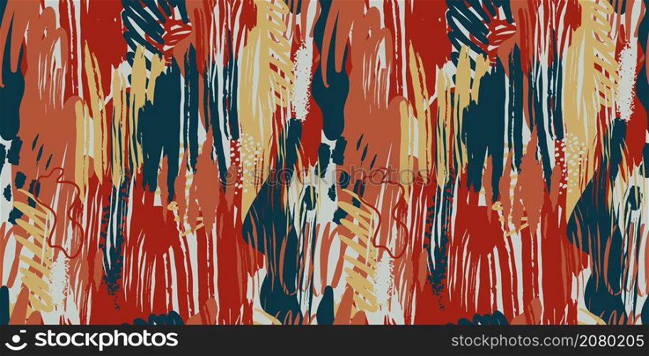 Abstract seamless patterns with hand drawn textures in memphis style.. Abstract seamless patterns with hand drawn textures in scribble style, trend print in bright colors . Retro fashion background.