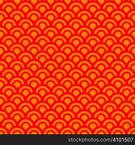 Abstract seamless repeat design with half circles peeping out from behind each other