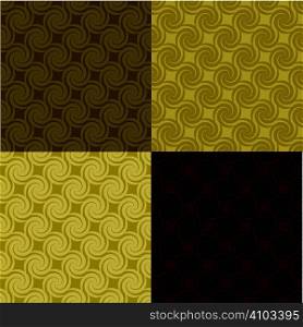Abstract seamless repeat tile design with a seventies feel