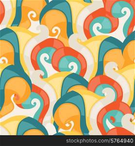 Abstract seamless retro swirl pattern.