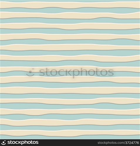 Abstract seamless rough wavy stripes wall vector background.