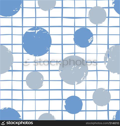 Abstract seamless vector circles and triangles background. Children design. Abstract seamless vector background School line collection.