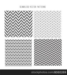 abstract seamless vector patterns set
