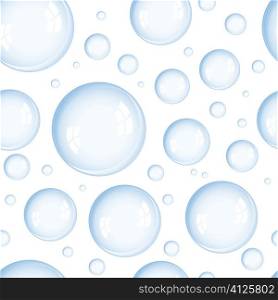 Abstract seamless water bubble background pattern in blue