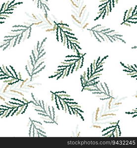 Abstract seaweed backdrop. Organic fern leaves seamless pattern. Simple style botanical background. Decorative forest leaf wallpaper. For fabric design, textile print, wrapping paper, cover.. Abstract seaweed backdrop. Organic fern leaves seamless pattern. Simple style botanical background.