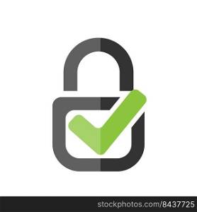 Abstract security guarantee icon. Icon for websites and applications. Flat style