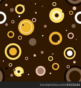 Abstract seventies wallpaper design in different shades of brown