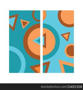 Abstract shape background frame vector design template