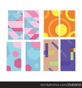 Abstract shape background frame vector design template
