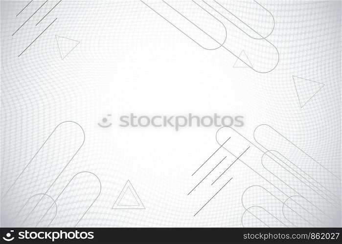 Abstract shape background. Modern technology with pattern Gradient mesh. Geometric on white background lines.Creative Minimal of Trend halftone Design elements for Magazine Vector illustration.dynamic