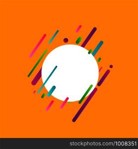 Abstract shape line background. Flat style. Vector. Abstract shape line background
