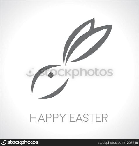 Abstract shape of rabbit and easter egg