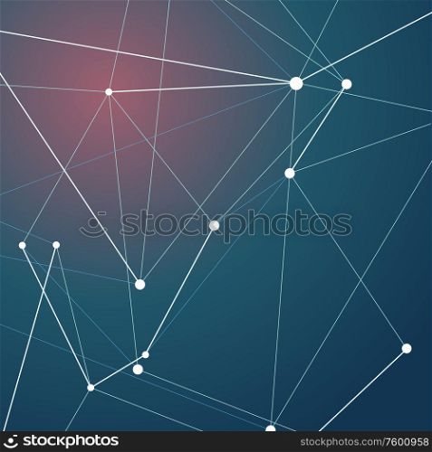Abstract shapes background and technology network design. Atomic, science and molecular vector pattern on dark background.. Abstract shapes background and technology network design. Atomic, science and molecular vector pattern on dark background