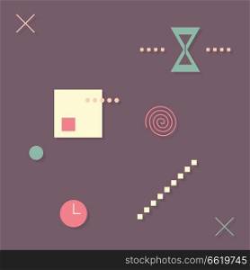 Abstract shapes background. Vector illustration