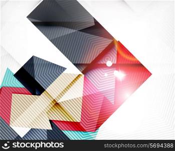 Abstract shapes background with light. Shiny abstraction