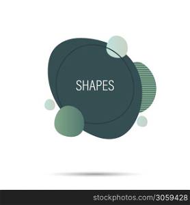 Abstract Shapes. Dynamical colored forms and line with flowing liquid shapes. Template for animation. Vector illustration
