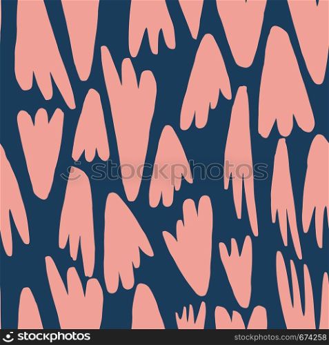 Abstract shapes or blots seamless pattern. Contemporary modern strange backdrop. Concept trendy fabric textile design on white background. Abstract shapes or blots seamless pattern. Contemporary modern strange backdrop.