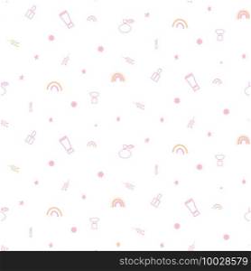 Abstract shapes seamless pattern. Background for paper wrap, textile, package and print vector design with beauty icons.. Abstract shapes seamless pattern. Background for paper wrap, textile, package and print design.