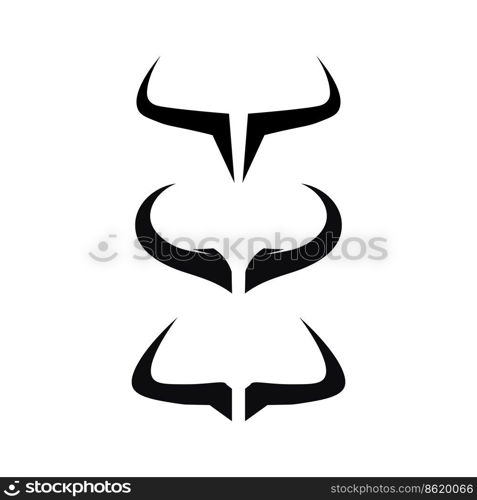 Abstract shield bull logo, horn badges logo icon