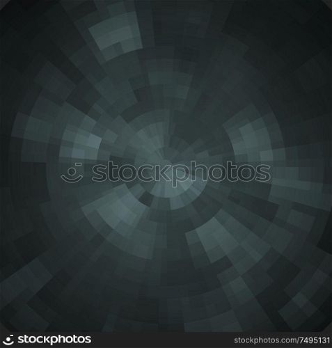 Abstract shining concentric mosaic vector background. Poster music design. Abstract black shiny concentric mosaic vector background.