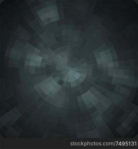 Abstract shining concentric mosaic vector background. Poster music design. Abstract black shiny concentric mosaic vector background.