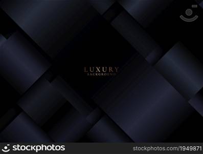 Abstract shiny black stripes overlapping layer on dark background luxury style. Vector graphic illustration