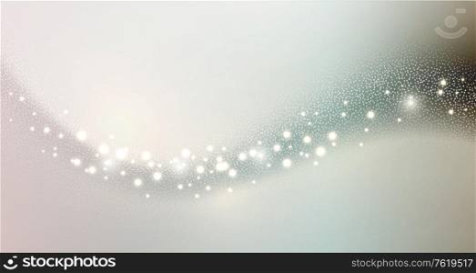 Abstract shiny color silver gold wave design element with glitter effect on golden background. Fashion sequins for voucher, website and advertising design. Abstract shiny color gold wave design element