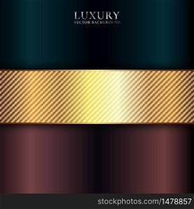 Abstract shiny metallic golden, blue, red stripe premium background with space for your text. Luxury style. You can use for banner web, cover brochure, print ad, etc. Vector illuxtration